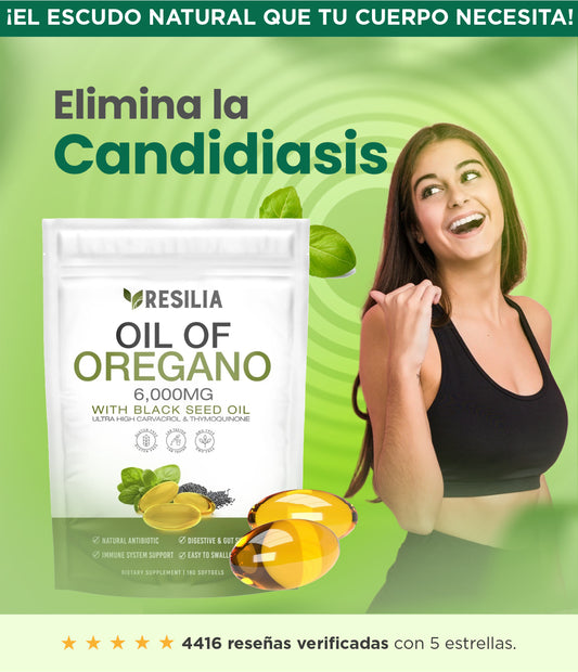 Elimina el Hongo Cándida | Cápsulas de aceite de orégano